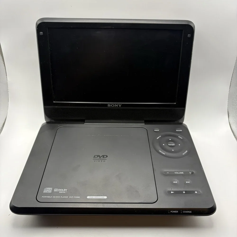 Sony DVP-FX980 Portable DVD Player 9 Inch Widescreen CD MP3 Black WORKS W/ Cord